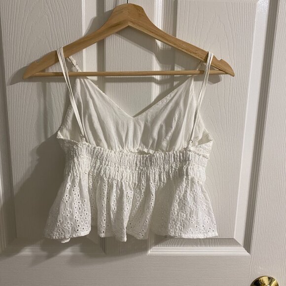 White Eyelet Cami Top - Picture 2 of 6